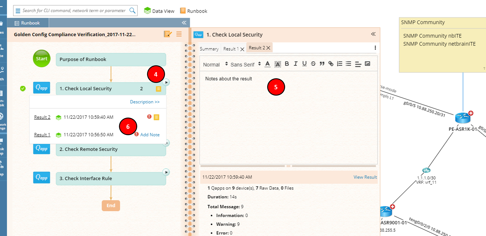 Using an Executable Runbook on a dynamic NetBrain map