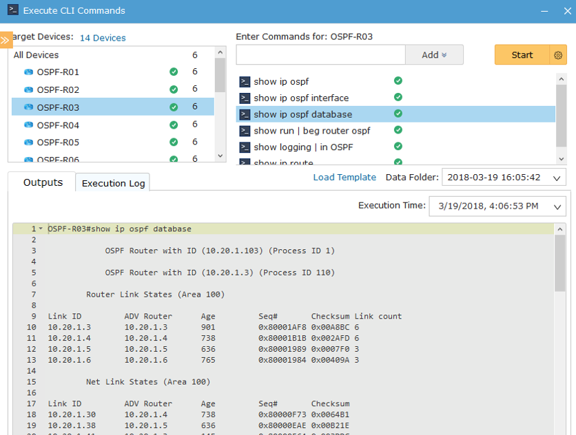 ospf runbook CLI-Befehle