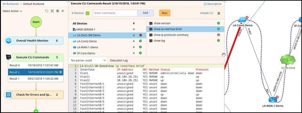 automating command line execution with NetBrain