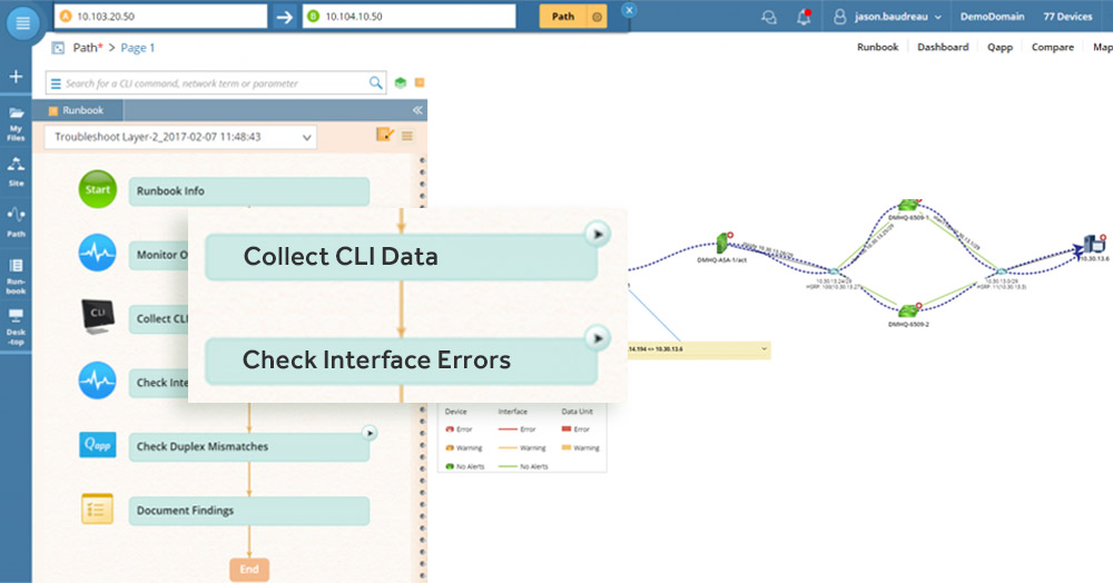 Automate CLI data collection and analysis across multi-vendor devices at once.