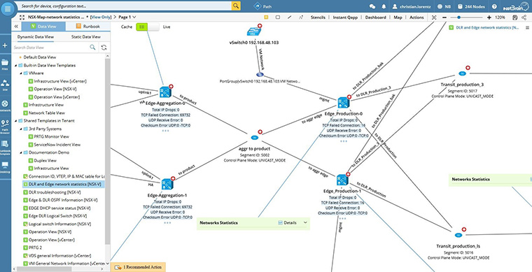 NetBrain Data Views - NSX Fabric Stats
