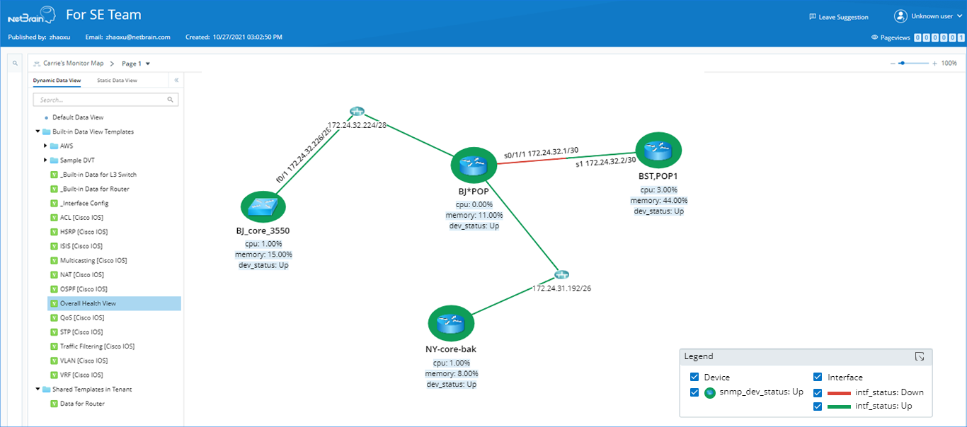 Network Mapping Software | Dynamic Map Tools | NetBrain